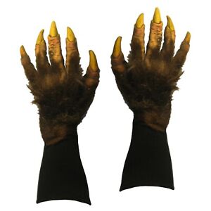Werewolf Beast Monster Demon Claws Hands Scary Adult Halloween Costume Gloves