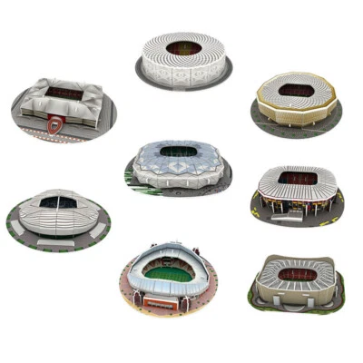 2022 Qatar FIFA World Cup - 195Pcs 3D Jigsaw Puzzle 8 in 1 Soccer Stadium Toy - Image 1 of 4