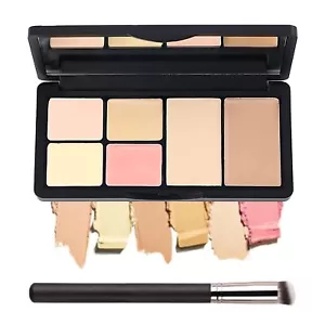 6 Colors Correcting Concealer Palette Makeup Cream Contour Palette with Brush... - Picture 1 of 9