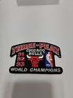 vintage 90s chicago bulls champions 1993 Three Peat jordan Patch...