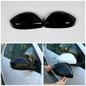 ABS Black Side Rearview Mirror Cover Casing For RR Sport /Evoque/ Velar 2014-21 - Picture 1 of 10