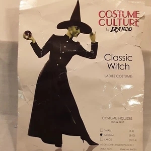 Classic Wicked Witch Adult 2 Pc Halloween Costume Size Medium (8-10) Top/ Skirt - Picture 1 of 4