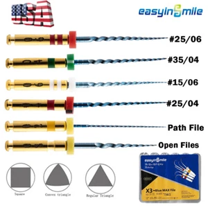 6 archivos endodónticos rotativos de conducto radicular dental X3-azul máximo 25 mm archivos endodónticos NITI giratorios de 25 mm - Imagen 1 de 15