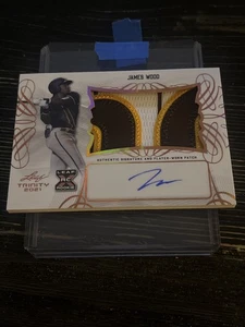 2021 Leaf Trinity James Wood #PA-JW1 Patch Auto Bronze ~ Washington Nationals - Picture 1 of 2