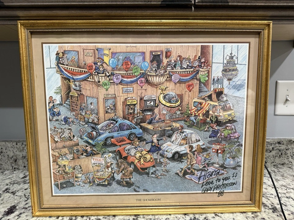 “The Showroom” by Gary Patterson – 1988 Signed Dealer Print Corporate Dealer - Image 1 of 4
