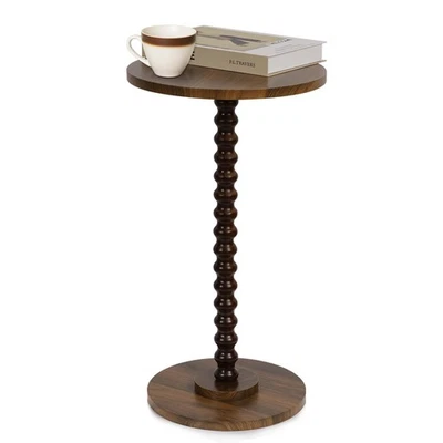 Round Side Table, Small End Table for Small Space, Modern Accent Table with S... - Image 1 of 4
