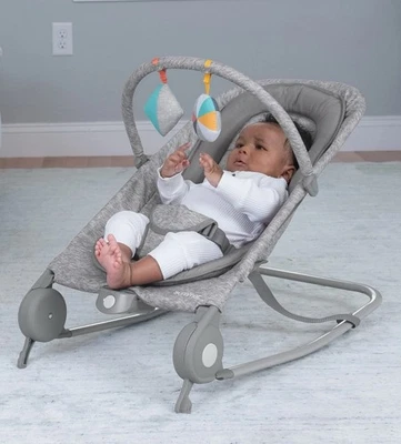 Gorila y balancín 2 en 1 para bebé de verano dúo gris claro tweed género neutro Foto 1 de 4