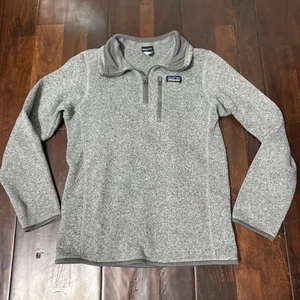 Patagonia Better Sweater 1/4 Zip Kids Size Large 12 Gray - Picture 1 of 7