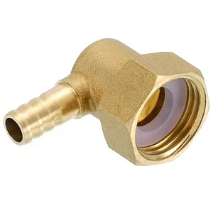 Brass Elbow Barb Hose Fitting for Transport Oil Liquid Gas 8mm Barb G1/2 Female - Picture 1 of 5