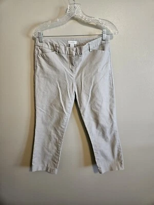 Capri gris pierna recta Kenar para mujer talla 6 Foto 1 de 4