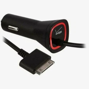 Verizon 2.1A Car Charger with 30 Pin Connection - Black / Red - APL21VPC-F2 - Picture 1 of 1