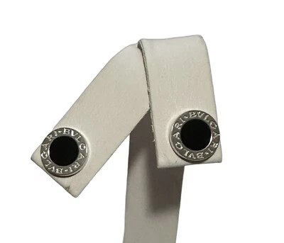 Aretes Bulgari de oro blanco de 18k con ónix negro Bvlgari Foto 1 de 4