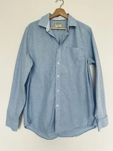 Heritage By Report Collection Shirt Men Size L Slim Fit Long Sleeve Woven Blue - Picture 1 of 9
