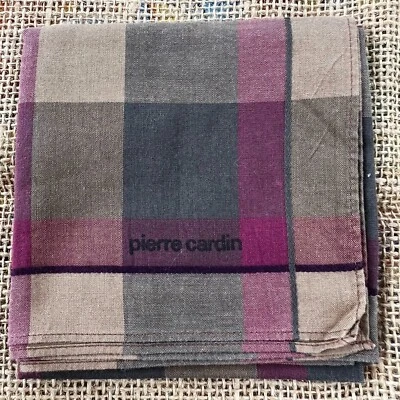 PAÑUELO ARTÍSTICO ROJO MARRÓN CLÁSICO PARA HOMBRE ALGODÓN 18" CUADROS BOLSILLO CUADRADO Foto 1 de 3