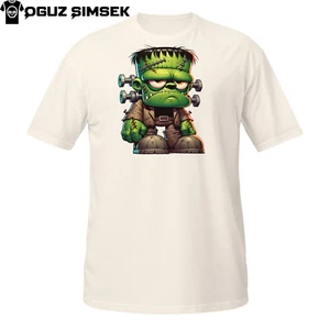 Grumpy Frankenstein Shirt | Moody Monster Halloween Tee Unisex T-Shirt - Picture 1 of 33