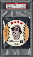 1977 Zip'z Discs Reggie Jackson New York Yankees PSA 9 Mint 22677336