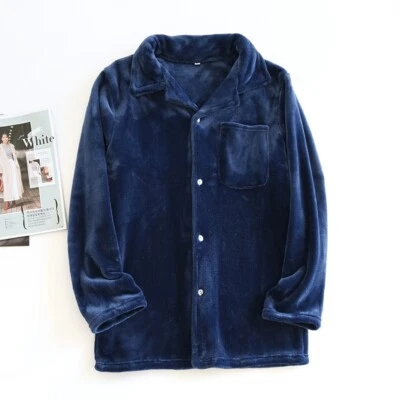 Men Fall and Winter Thick Pajamas Top Warmer Nightie Sleepwear winter Home Wear - Bild 1 von 4