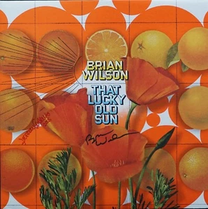 Brian Wilson and Jeffery Foskett Signed That Lucky Old Sun LP - Picture 1 of 5