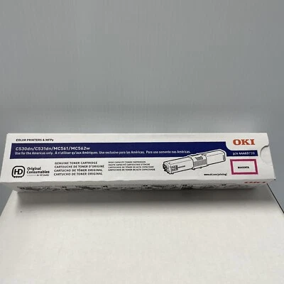 SALE Okidata OKI 44469720 Magenta Toner Cartridge C530 C531DN MC561 MC562w - Image 1 of 2