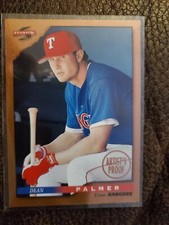 1996 SCORE DUGOUT COLLECTION ARTIST'S PROOF DEAN PALMER TEXAS RANGERS 