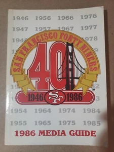1986 San Francisco 49ers Media Guide Joe Montana Jerry Rice - Picture 1 of 4