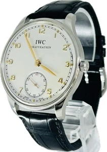 Reloj manual para hombre IWC Portugieser Hand Wound IW545408 blanco excelente++ A3434 - Imagen 1 de 11
