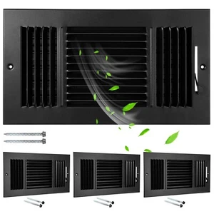 Wesiti 4 Pezzi 12 x 6 Pollici Copri Ventilazione per Casa Soffitto HVAC Parete Laterale Regis... - Foto 1 di 7