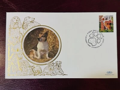 AUSTRALIA 1996 BENHAM FDC PERRO Y GATO CANBERRA MATASELLOS Foto 1 de 2