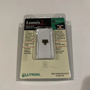Lot of 5 Lutron Lumea2 Phone Jacks True  White LT-PJH-TW - Picture 1 of 3