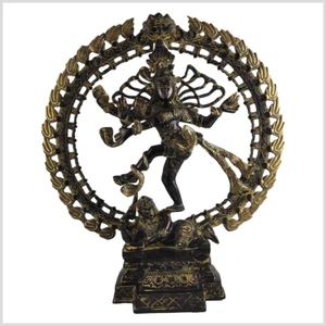 Shiva Nataraja – König des Tanzes – Messing schwarzgold 42cm 5,9kg Hanuman - Bild 1 von 5