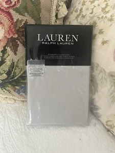 🌷Ralph Lauren Sloane Grey Cotton Standard Pillowcases Beach Cottage Chic 🌷 - Picture 1 of 3