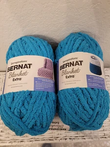 BERNET BLANKET EXTRA BRIGHT BLUE LOT OF 4 97 YARDS EACH NEW - Picture 1 of 5