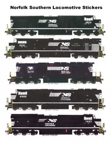 5 pegatinas individuales Andy Fletcher Norfolk Southern Locomotoras - Imagen 1 de 1