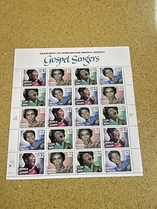 3216-3219 Gospel Singers MNH 32 cent sheet of 20 , Issued In 1998. - Picture 1 of 4