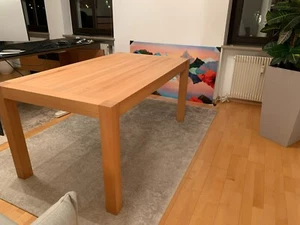 Holz Essttisch rechteckig ausziehbar in sehr gutem Zustand, Kernbuche - Bild 1 von 2
