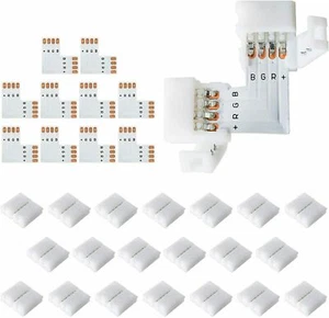 L Shape 4-Pin LED Connectors 10 pcs Adapter for SMD RGB - 2 PAK - Picture 1 of 2