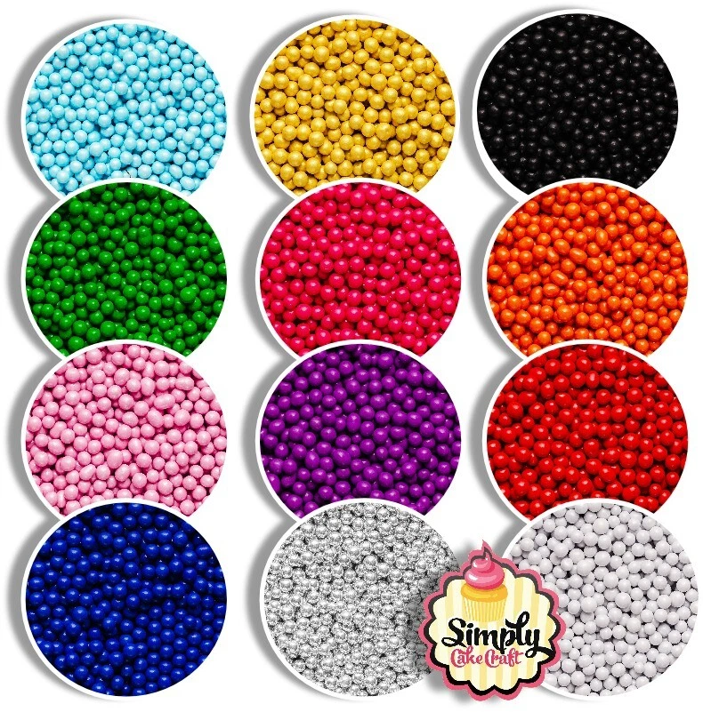 Chocolate Balls Cake Decoration 6mm Sprinkles Tasty Colourful Cupcake Toppings - Image 1 of 1
