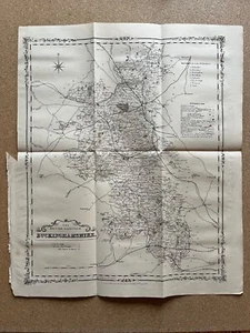 Map of Buckinghamshire 1852 antique engraving British Gazetteer rare - Picture 1 of 8
