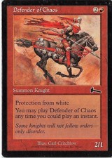 Defender of Chaos *PLAYSET* Magic MtG x4 Urza's Legacy MP