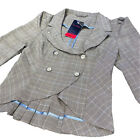 Brand New Miss Selfridges Smart Checkered Grey Blazer Uk Size 12 (40) Rrp £50