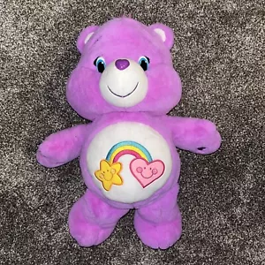 Care Bears Best Friend Bear 2015 Purple Plush Care Bear Purple Rainbow 18" - Picture 1 of 4