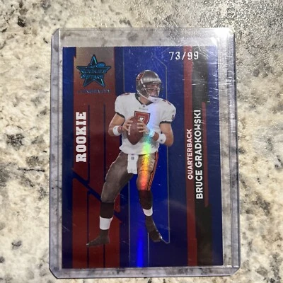 2006 Leaf Rookies & Stars Longevity Sapphire /99 Bruce Gradkowski #205 Rookie RC - Image 1 of 2