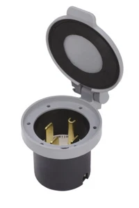 NEMA 14-50 FLANGED INLET, 50A, 120/240V - Picture 1 of 2