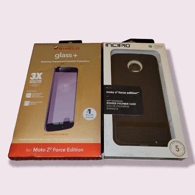 Funda Motorola Moto Z² Force Edition INCIPIO y Cristal ZAGG + Protector de Pantalla - NUEVA Foto 1 de 2