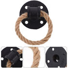 3 Pc Iron Rope Pull Ring Vintage Door Knob Black Dressers
