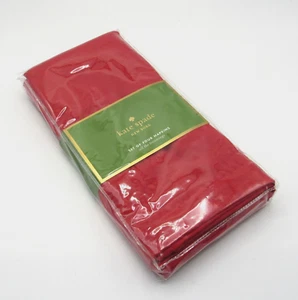 KATE SPADE NEW YORK ALL THE TRIMMINGS CRANBERRY RED NAPKINS SET OF 4 NEW - Picture 1 of 5