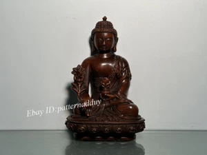 Exquisite Carving of The Medicine Buddha In The Old Collection of Boxwood - Picture 1 of 8