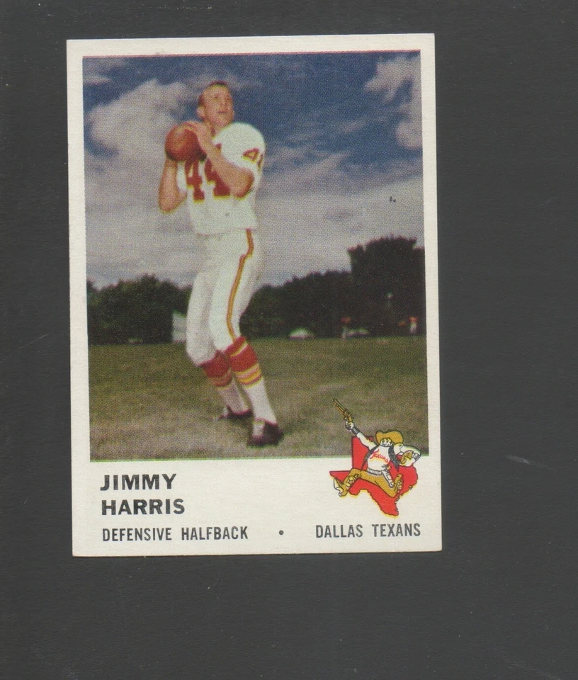 1961 Fleer Football Card #207 Jimmy Harris-Dallas Texans Near Mint Card - Image 1 of 1