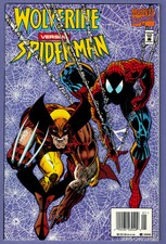 WOLVERINE VERSUS SPIDER-MAN #1 1995 NEWSSTAND UPC BATTLE MARVEL VF