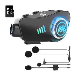 Moman H4C Wireless Motorcycle Helmet Headset with 1080P Camera Single Use - Picture 1 of 9